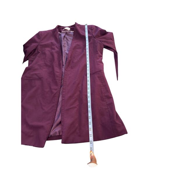Calvin Klein Blazer Women's Burgundy Open Front Office Work Career Size 14 - Picture 9 of 9
